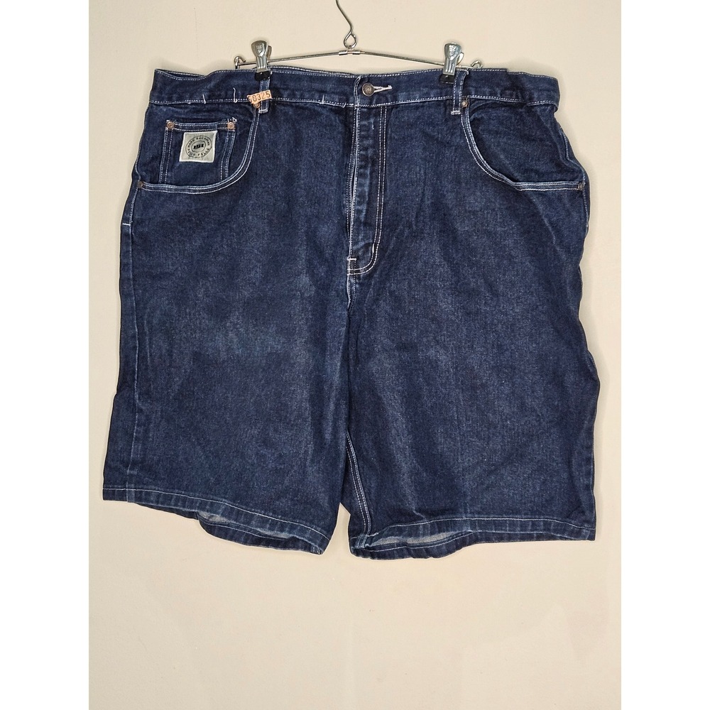 Pelle Pelle Marc Buchanan Mens Denim Shorts Size 46 Dark‎ Wash Hip Hop Y2k Baggy